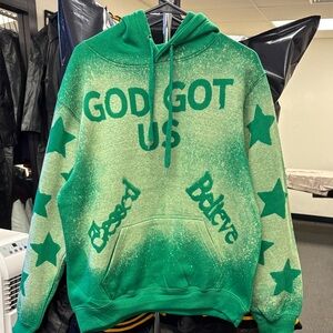 Green Graphic Hoodie